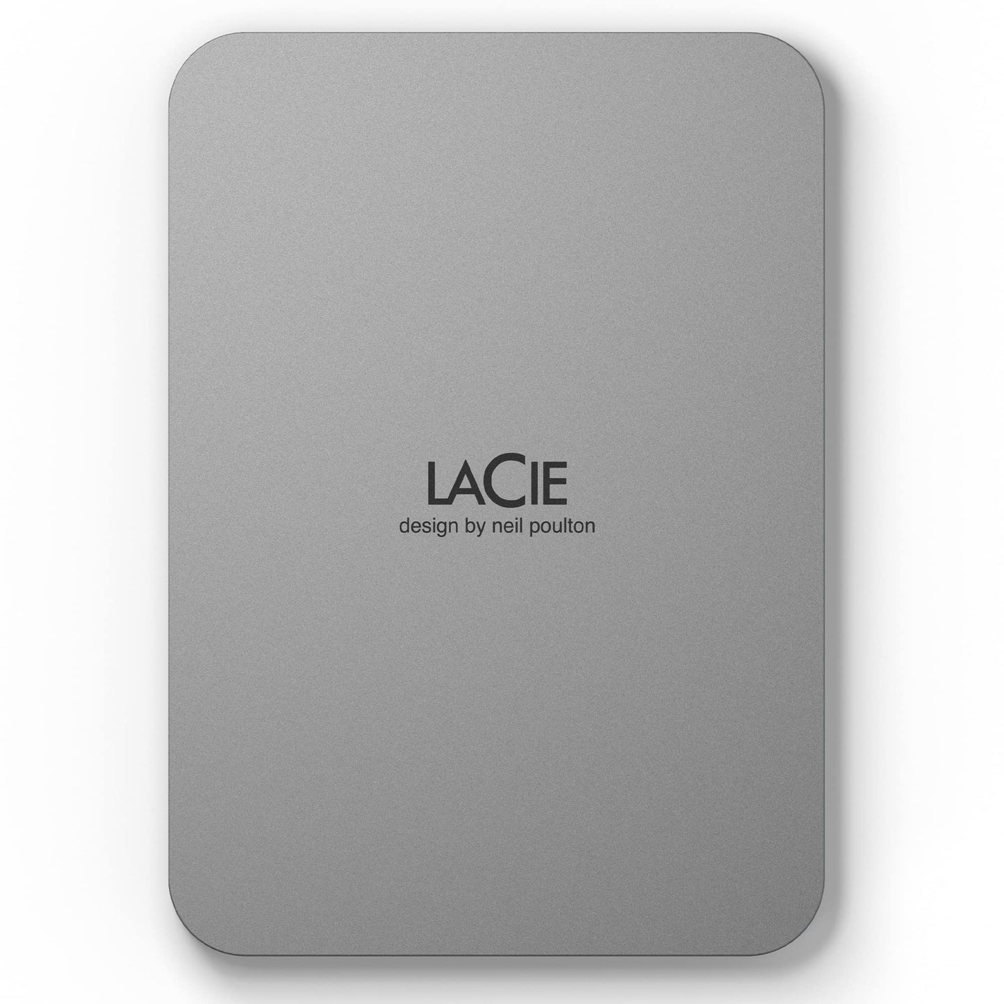 Lacie Mobile Drive 4Tb External Hard Drive Portable Hdd - Moon Silver, Usb-C 3.2, For Pc And Mac, Post-Consumer Recycled, With A