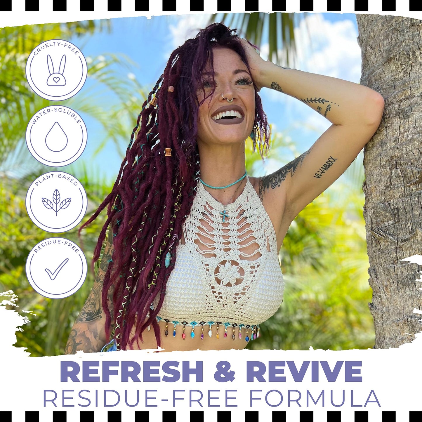 Dollylocks Refreshening Spray - Residue-Free Dreadlock Spray & Loc Moisturizer, Plant Based Deodorizer & Conditioner for Dreads,