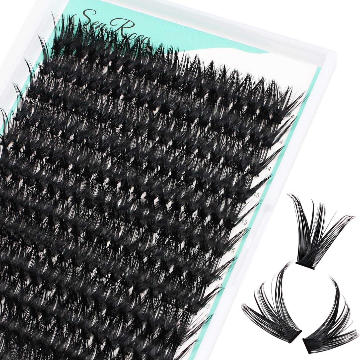 Individual Lashes 14-18mm Cluster Lashes C Curl 80D Natural Look Mixed Tray DIY Eyelash Extension Volume Lash Clusters Eyelashes