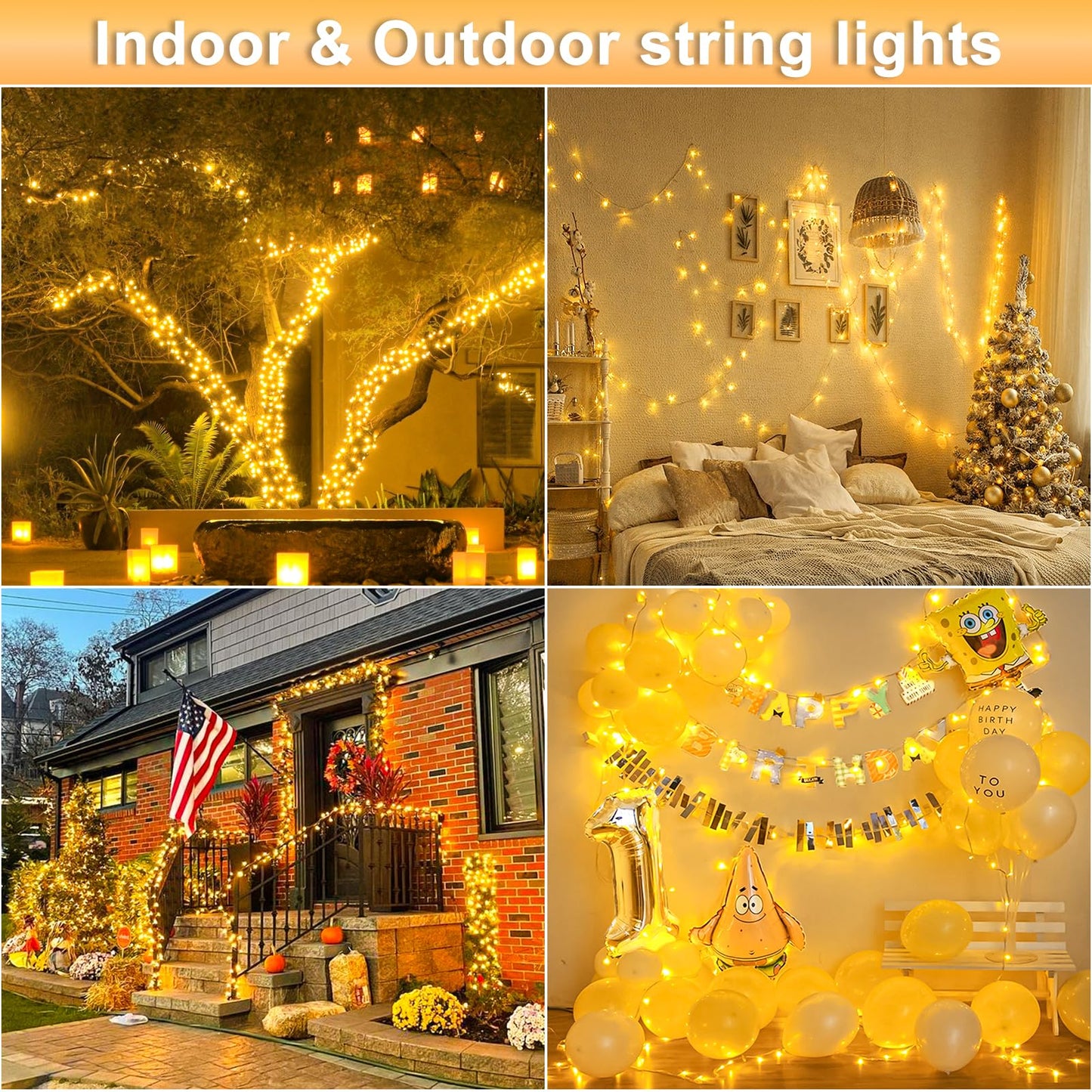 800 Led Christmas Lights Outdoor  Warm White Christmas Lights Indoor 8 Modes 262Ft Clear Wire  Plug In Twinkle Fairy String Light For Outside Bedroom Wedding Xmas Tree Party Decorations