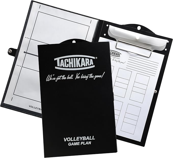 Tachikara Game Plan Dry Erase Volleyball Clipboards, Black/White