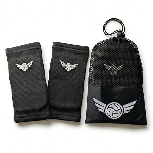 Baylee and Me Volleyball Elbow Pads with Breathable Mesh Carry Bag – Impact Absorbing Compression Sleeves for Youth & Teen...