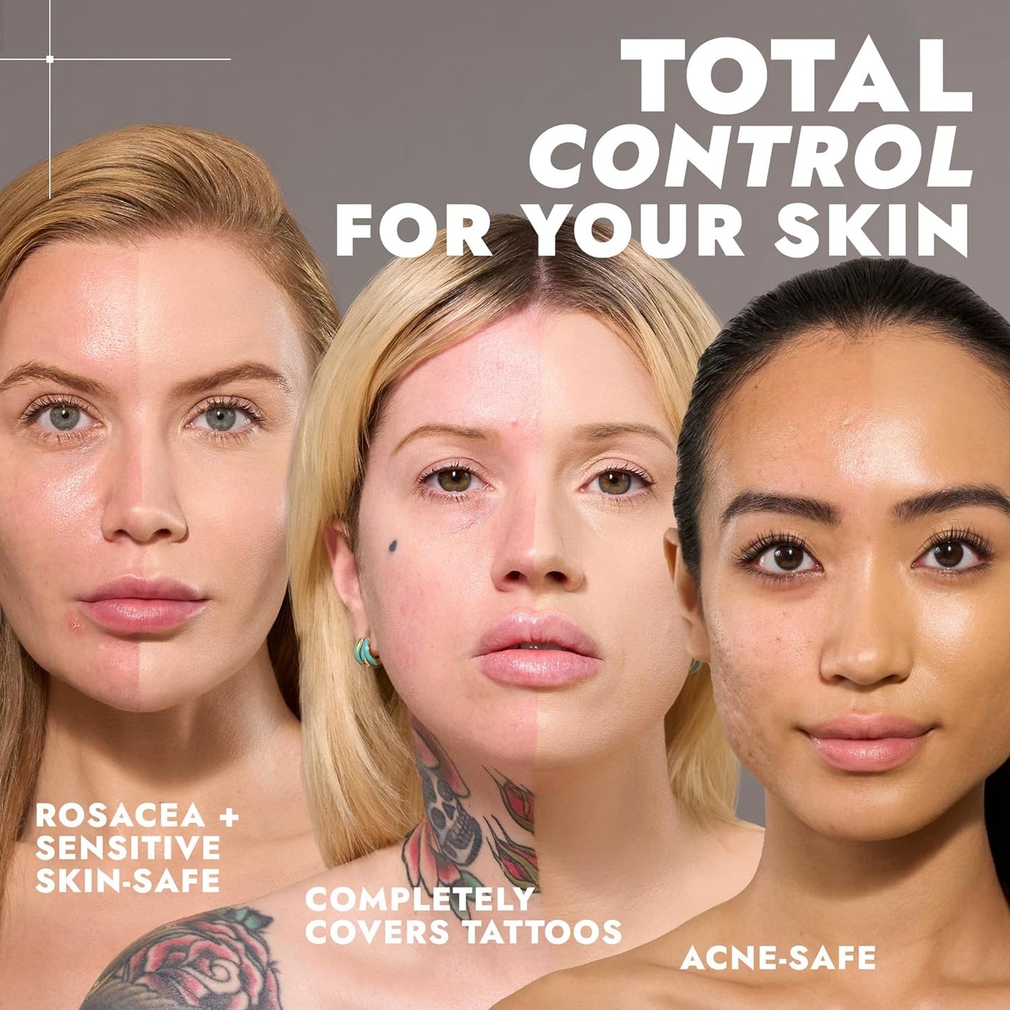 COVER FX Total Cover Cream Foundation - Shade D2 - Buildable Coverage - Natural Finish - Oil-Free - Sweat-Proof