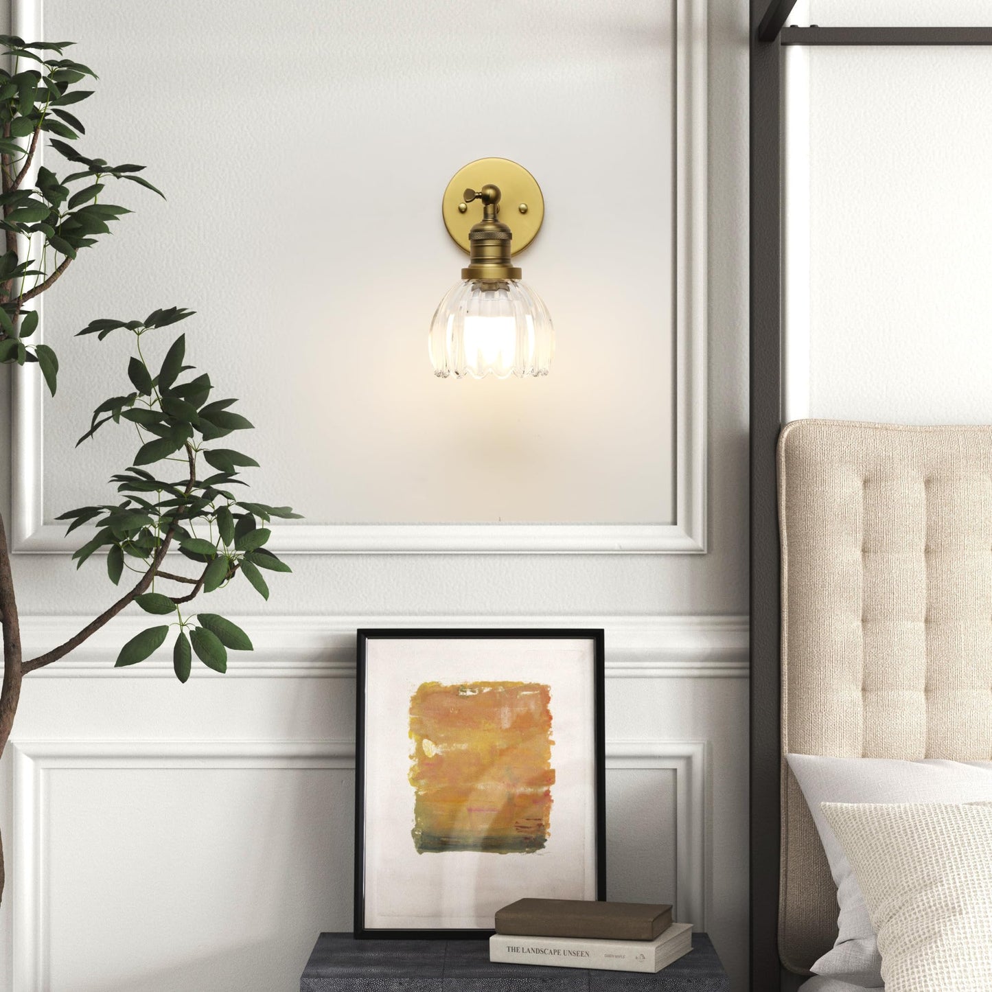 Phansthy Vintage Wall Sconce, USB Rechargeable, 12 RGB Remote, Metal, Antique, Model FZUS335-D