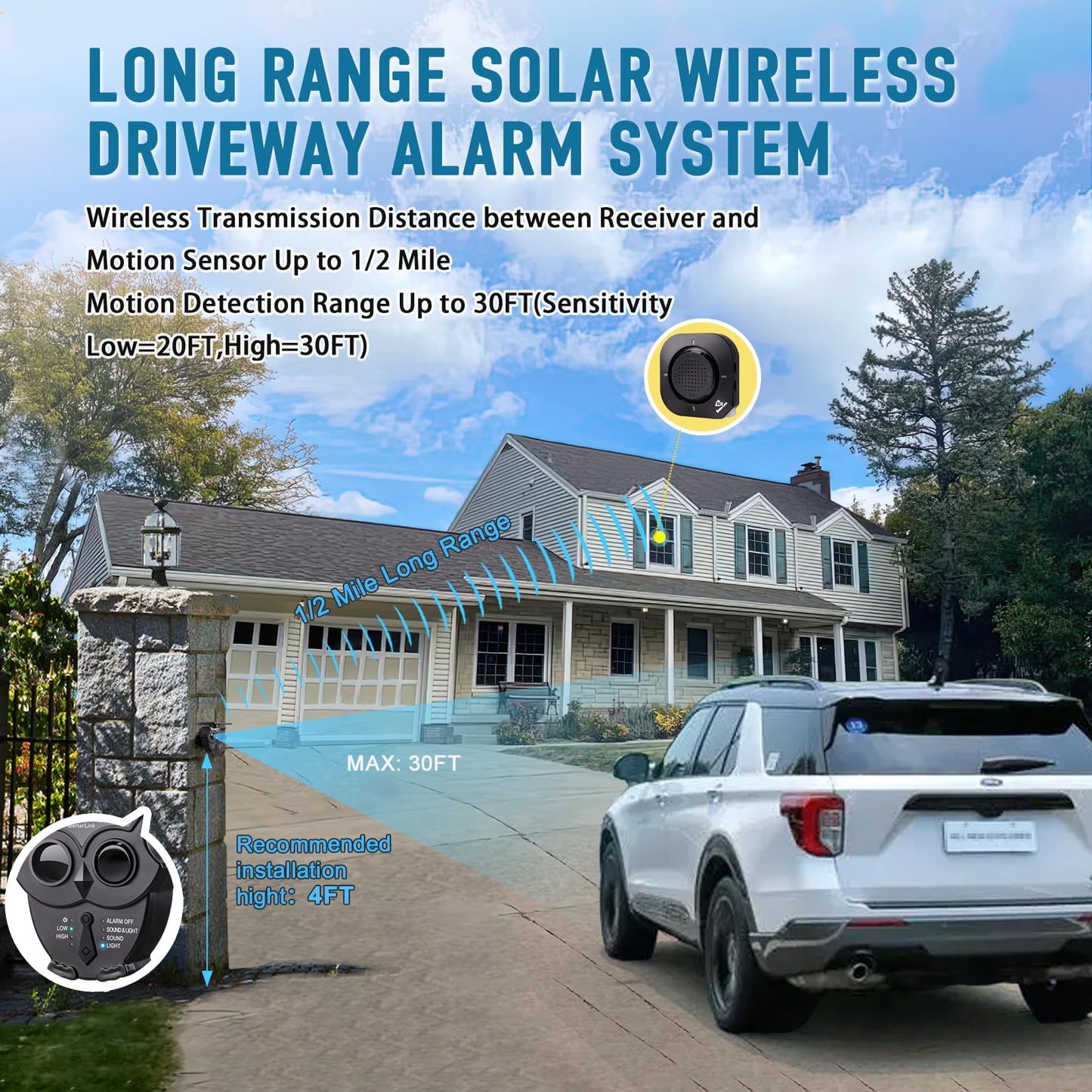 Supplemental Solar Driveway Alarm Receiver (Receiver Only)