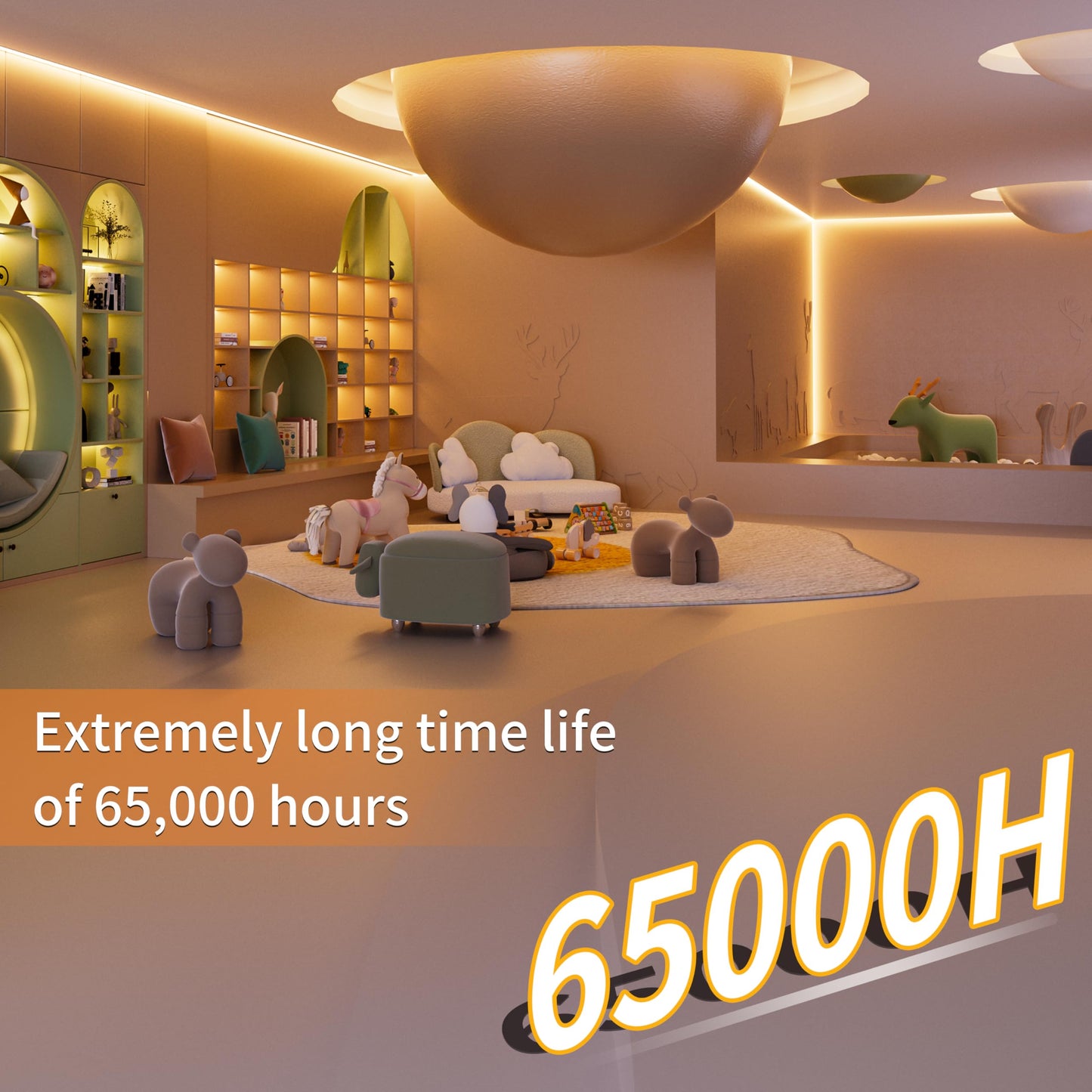 PAUTIX COB LED Strip Light, 16.4ft Dimmable 3000K Warm White, 2520 LEDs, RF Remote, 36W Adapter, for Bedroom & Kitchen