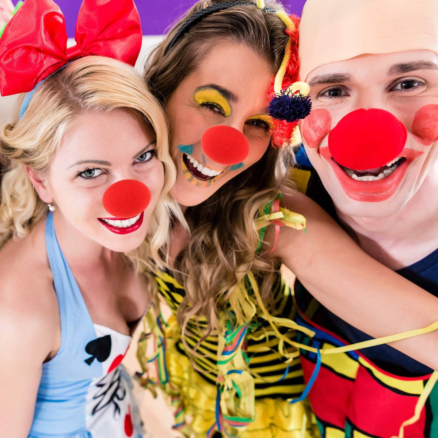 meekoo 10 Packs 10/40 Pack Red Clown Nose Red Foam Sponge Nose for Halloween Christmas Cosplay Comic Party Supplies