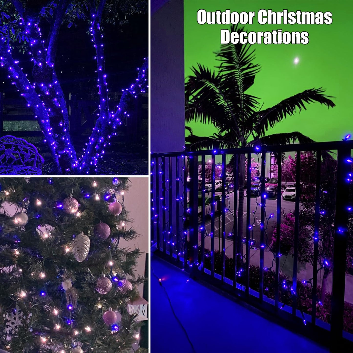 Christmas Lights 100 Count Blue Christmas Tree String Lights With White Wire For Outdoor Indoor Christmas Decorations Wedding Decorations Valentines Day Decor Ul Certified (21Feet)