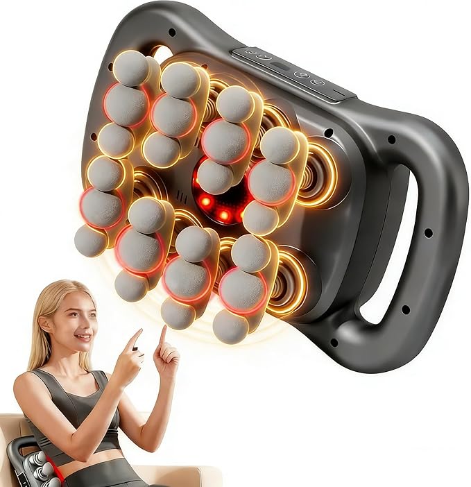 otpuskay 24-Head Deep Tissue Massage Gun Set – Portable Percussion Massager with 9 Modes & 9 Intensities, Quiet Rechargeab...