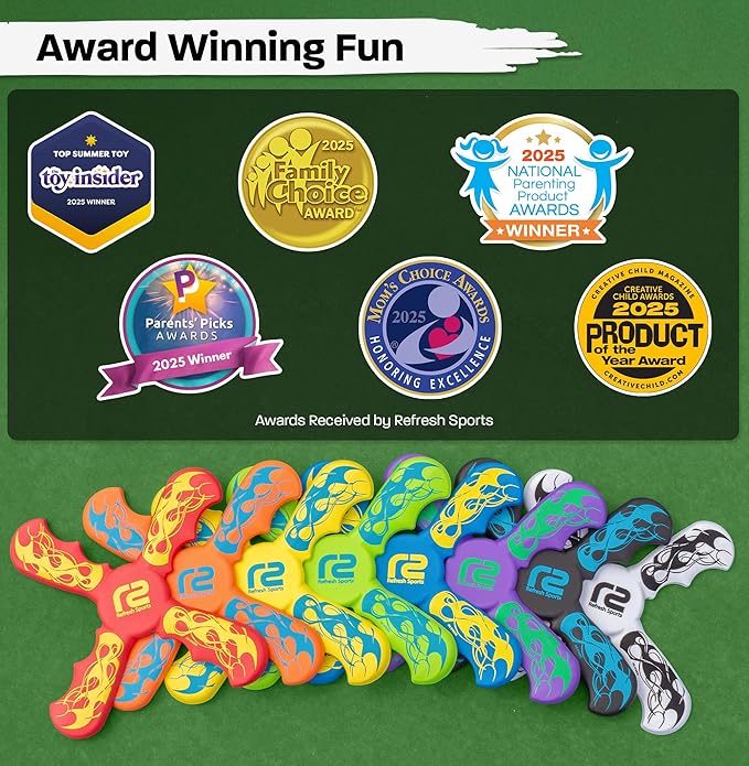 Boomerangs for Kids - Christmass Gifts for Grandkids Boys & Girls All Ages - Outdoor Flying Disc - Fun Boy Stocking Stuffers - Boys Toys Age 8-10 Year Old & 10-12 & Up - Beach Toys for Kids Presents