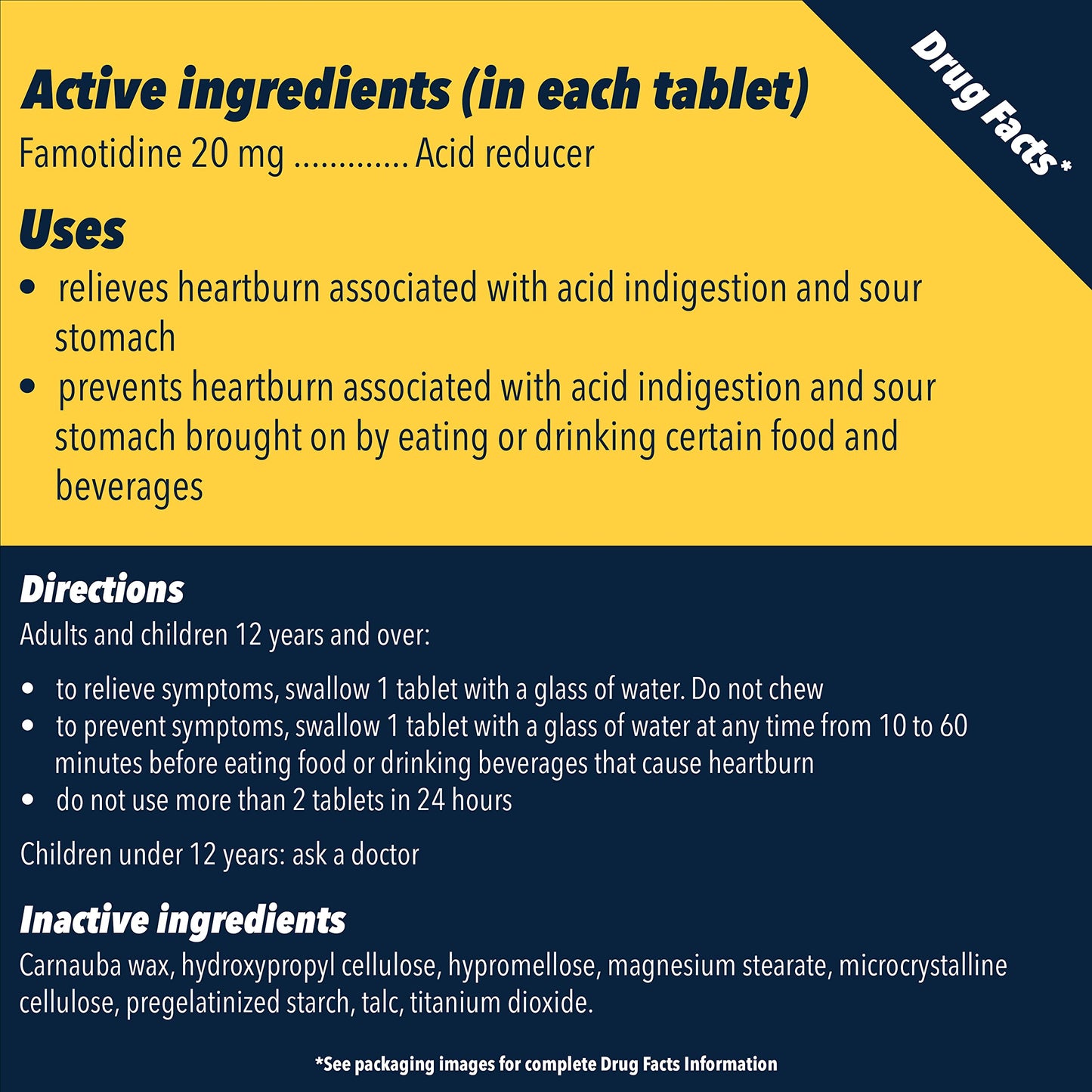Pepcid AC Maximum Strength Heartburn Relief Tablets, OTC Medicine Prevents & Relieves Heartburn & Acid Reflux Due to Acid Indigestion, 20mg Famotidine Acid Reducer, Fast-Acting, 75 ct