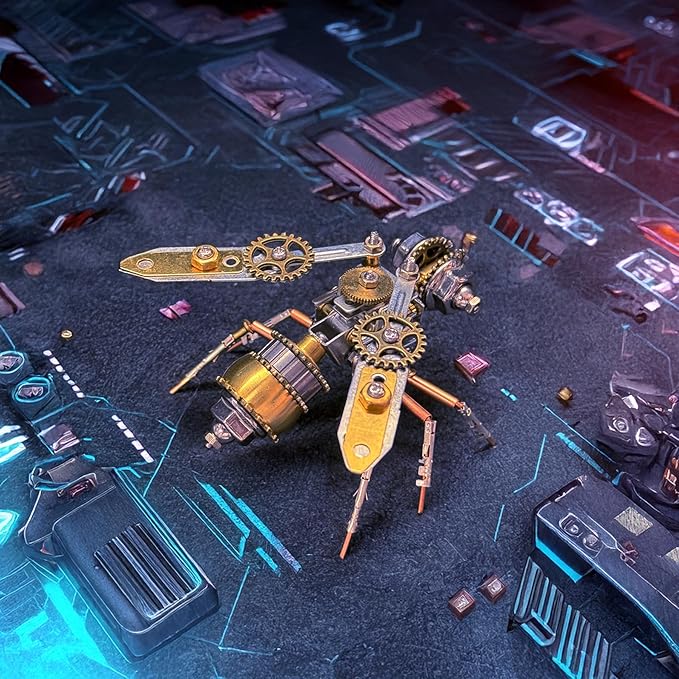 Mechanical Bee Model Insect 3D Steampunk Metal Puzzle Kits,Arts and Crafts Making Metal Building Kit,DIY Projects Building,Cool Birthday Gift,(Mechanical Bee A)