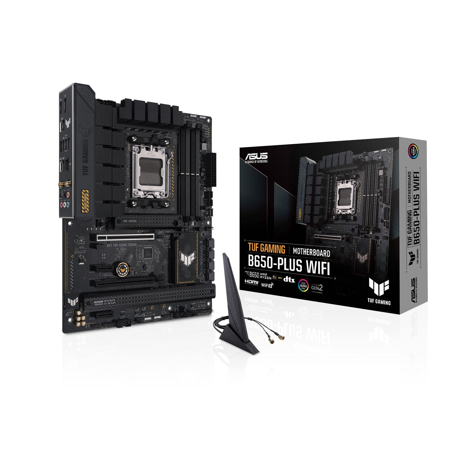 Asus Tuf Gaming B650-Plus Wifi Amd B650 Am5 Ryzen Desktop 9000 8000 And 7000 Atx Motherboard, 14 Power Stages, Pcie 5.0 M.2 , Dd