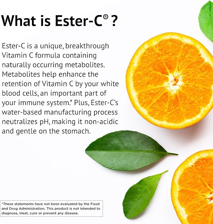 American Health Ester-C 1000 mg with Citrus Bioflavonoids - 180 Vegetarian Tablets (Pack of 2) - 24-Hour Immune Support - Non-GMO, Gluten Free - 360 Total Servings