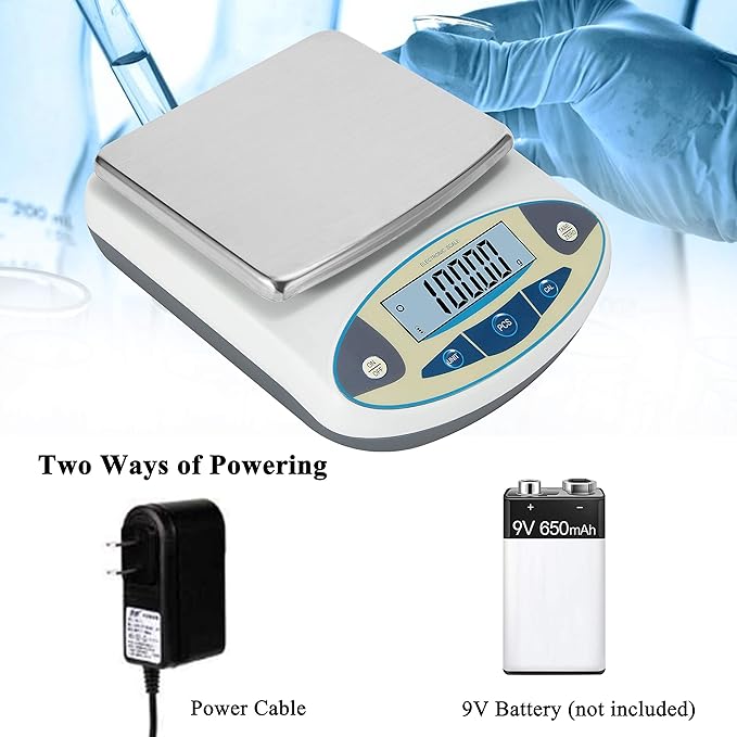Bonvoisin Lab Scale 500gx0.01g High Precision Electronic Analytical Balance 0.01g Accuracy Laboratory Lab Precision Scale Digital Kitchen Balance Scale Jewelry Scale Scientific Scale (500g, 0.01g)