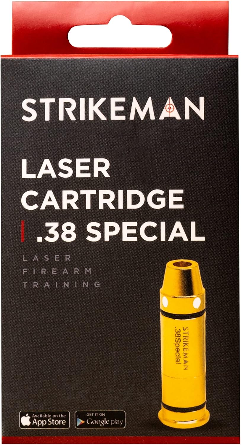 Strikeman Dry Fire Laser Training Cartridge - Great for Target Shooting Practice with Pistols, Made for The Firearm Training System - Red Laser Cartridge Only, Multiple Calibers