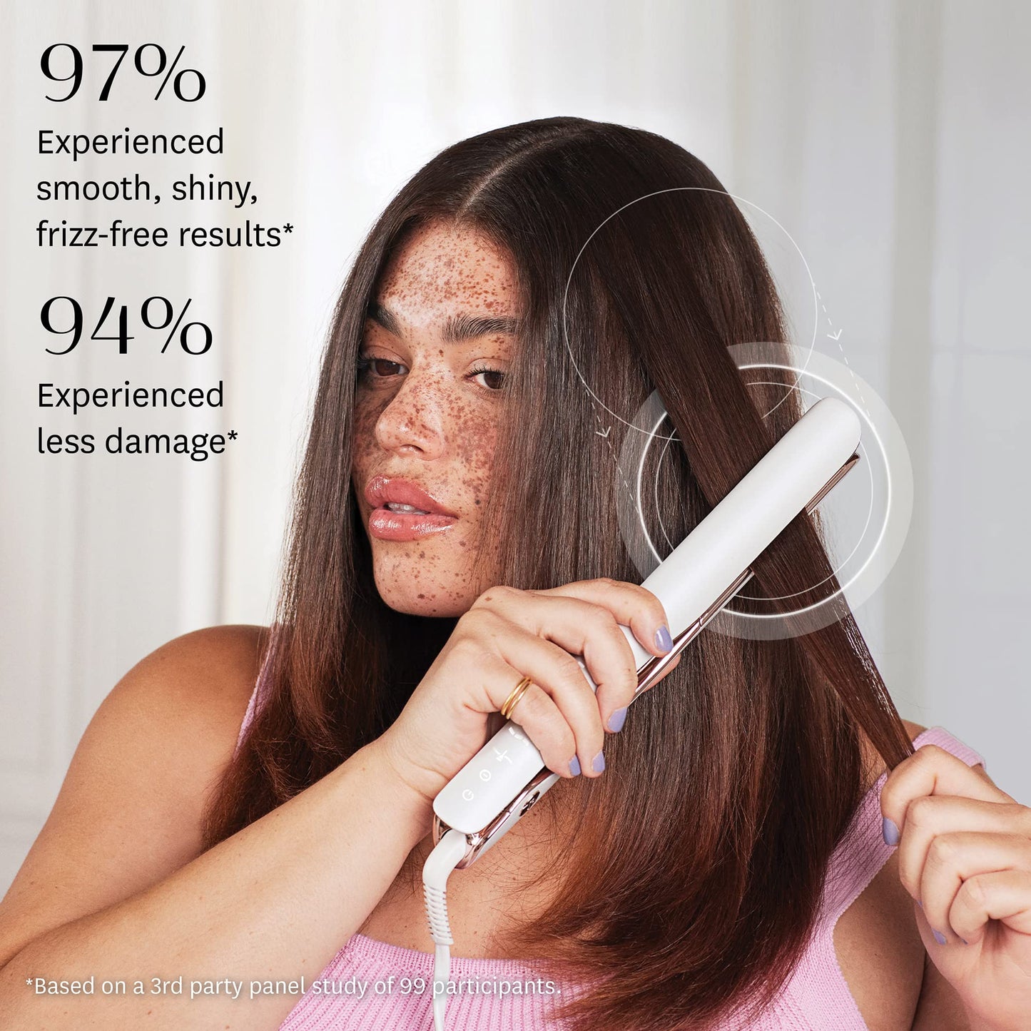 T3 Smooth ID 1    Flat Iron with Touch Interface - Digital Ceramic Flat Iron with Interactive HeatID Technology for Automatic He