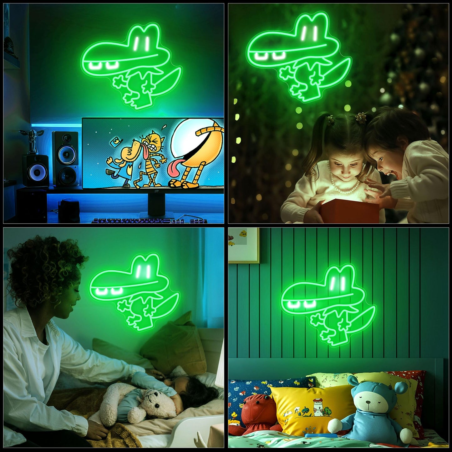 Officially Licensed Dog Man Bub Led Neon Sign - Vibrant Kids Bedroom & Game Room Wall Decor  Safe Movie-Themed Gift For Fans Christmas/Birthday (15X13 Inches)