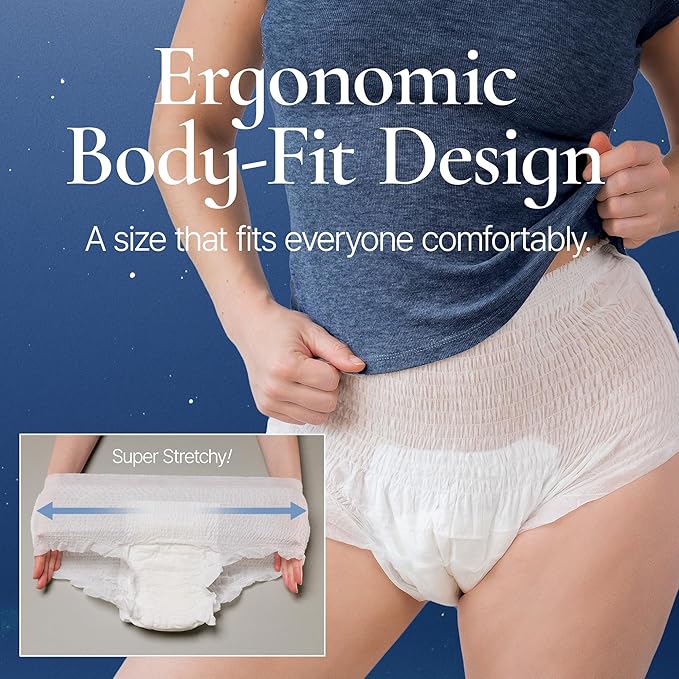 INERTIA Disposable Underwear for Women (Size L, 8 Count)