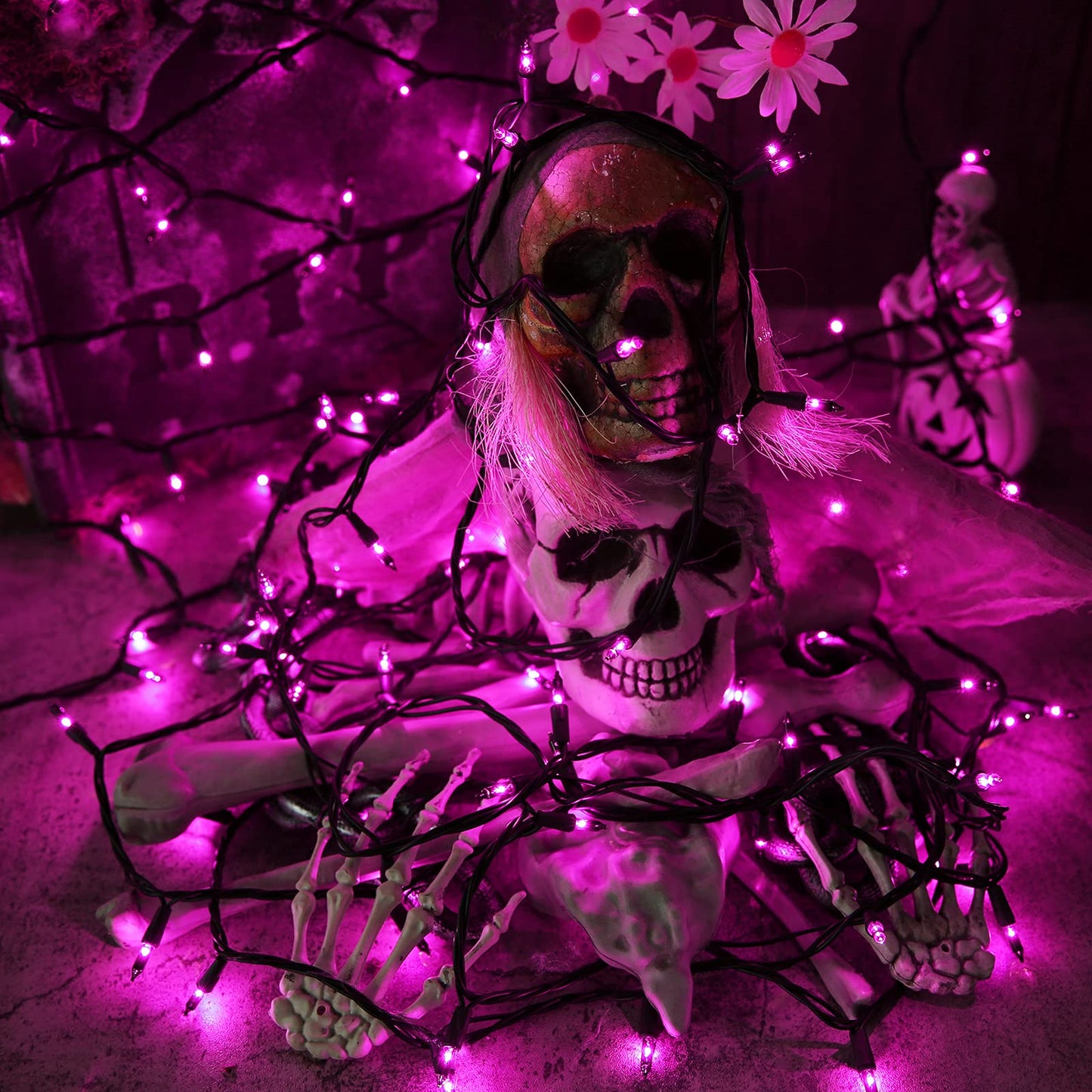 Toodour Halloween String Lights, 27Ft 100 Count, Purple Incandescent Mini Bulbs, Ul Certified For Home & Garden Decor