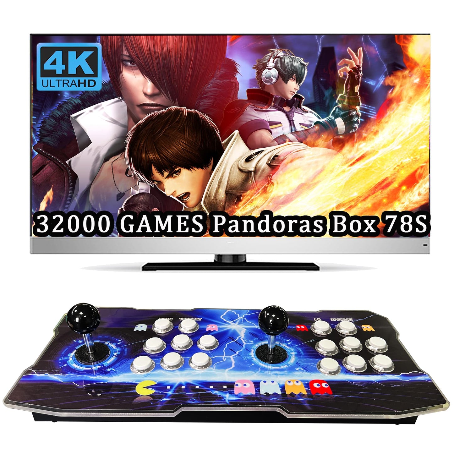 RegiisJoy 32000 mini Pandoras Box 78S for Child Arcade Game Console 4 Player 3D Magical Modified Game, Search Save Delete Cheat Function, Favorite List, One-Button Combo, 128G TF, 12 Classification
