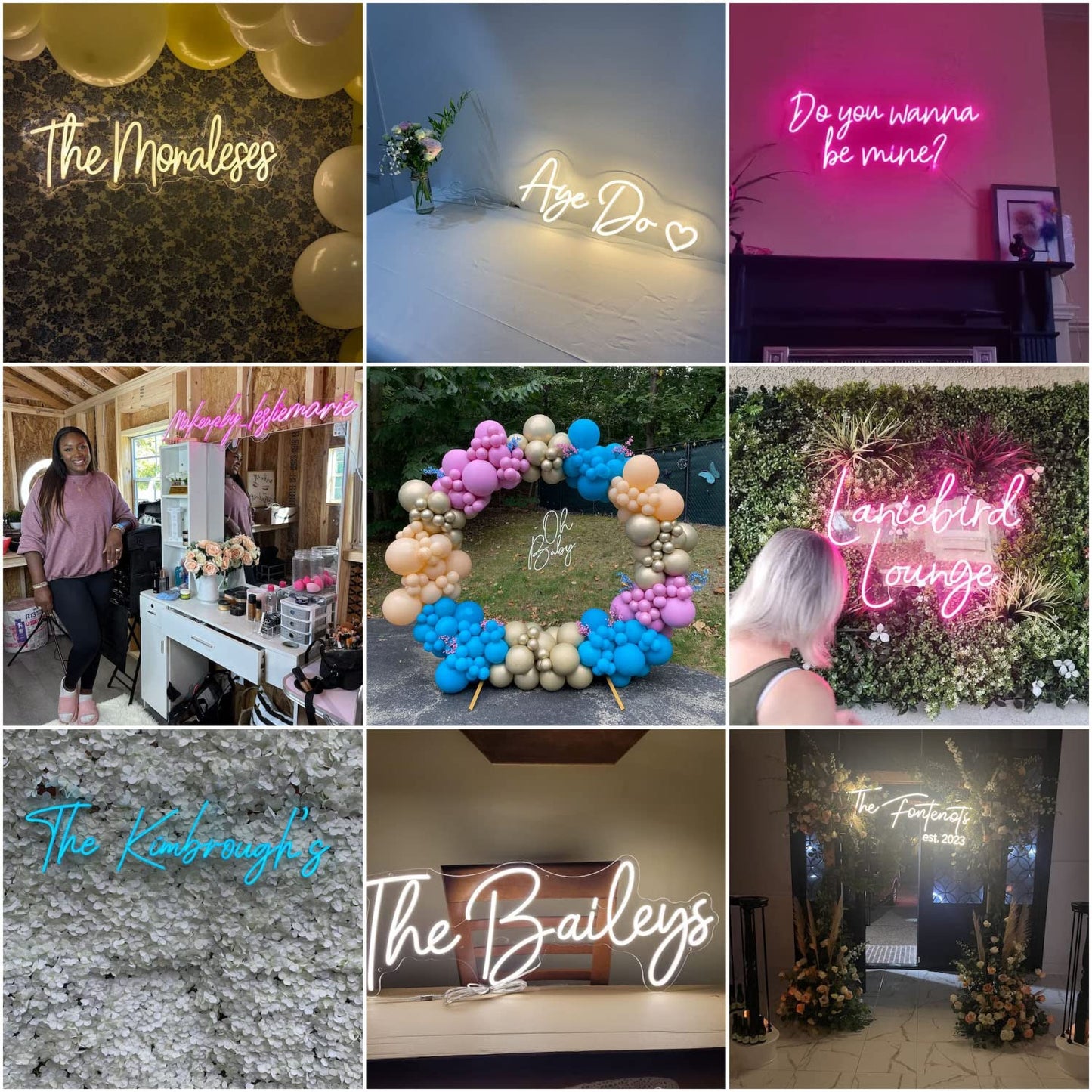 Klampo Custom Neon Sign, LED Neon Sign Customizable For Wall Decor, Personalized Neon Name Sign For Birthday Gifts, Wedding Party Light Up Neon Lights Sign