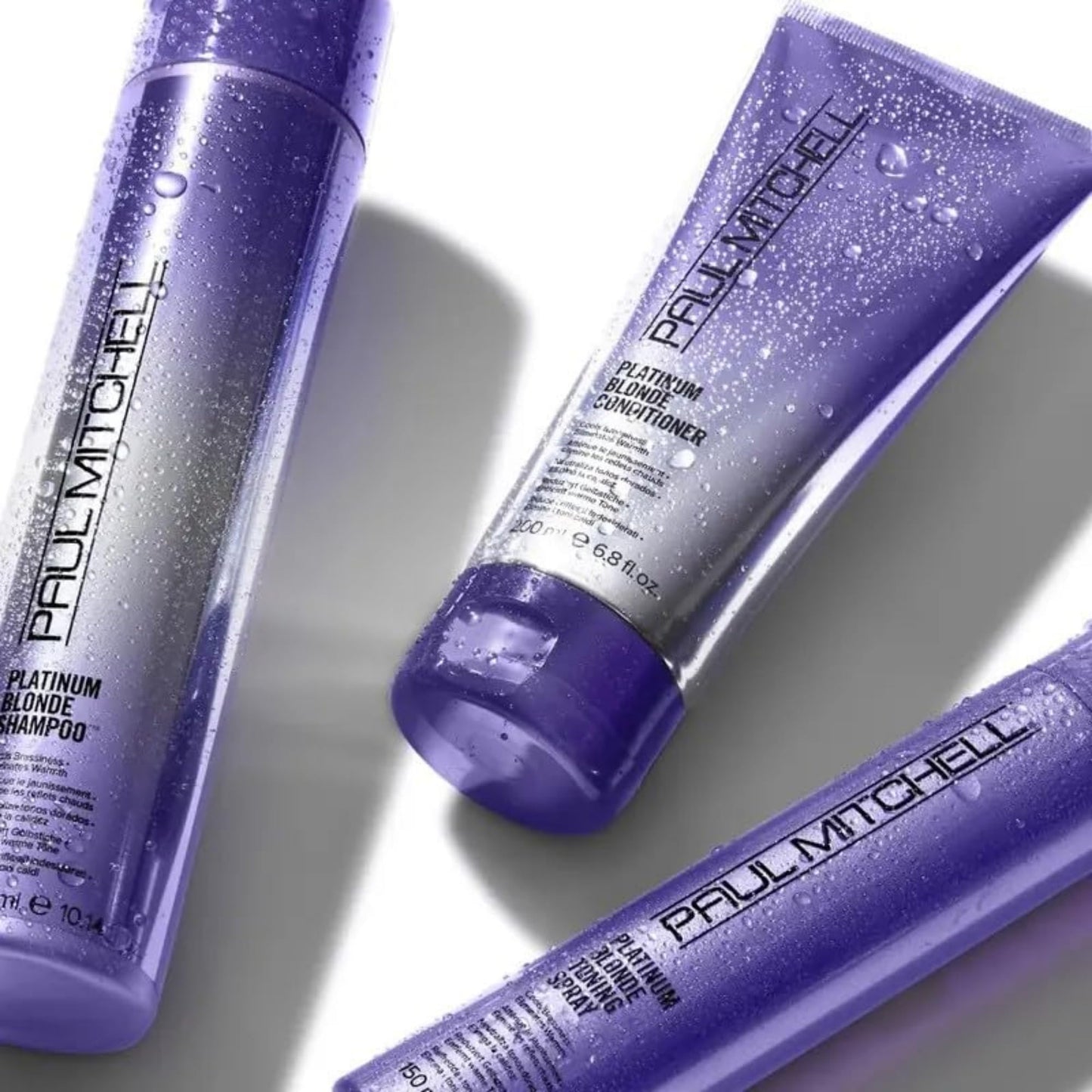 Paul Mitchell Platinum Blonde Violet Shampoo, Banishes Brass + Brightens, Ideal for Light to Medium Blonde, Silver, Gray or Whit