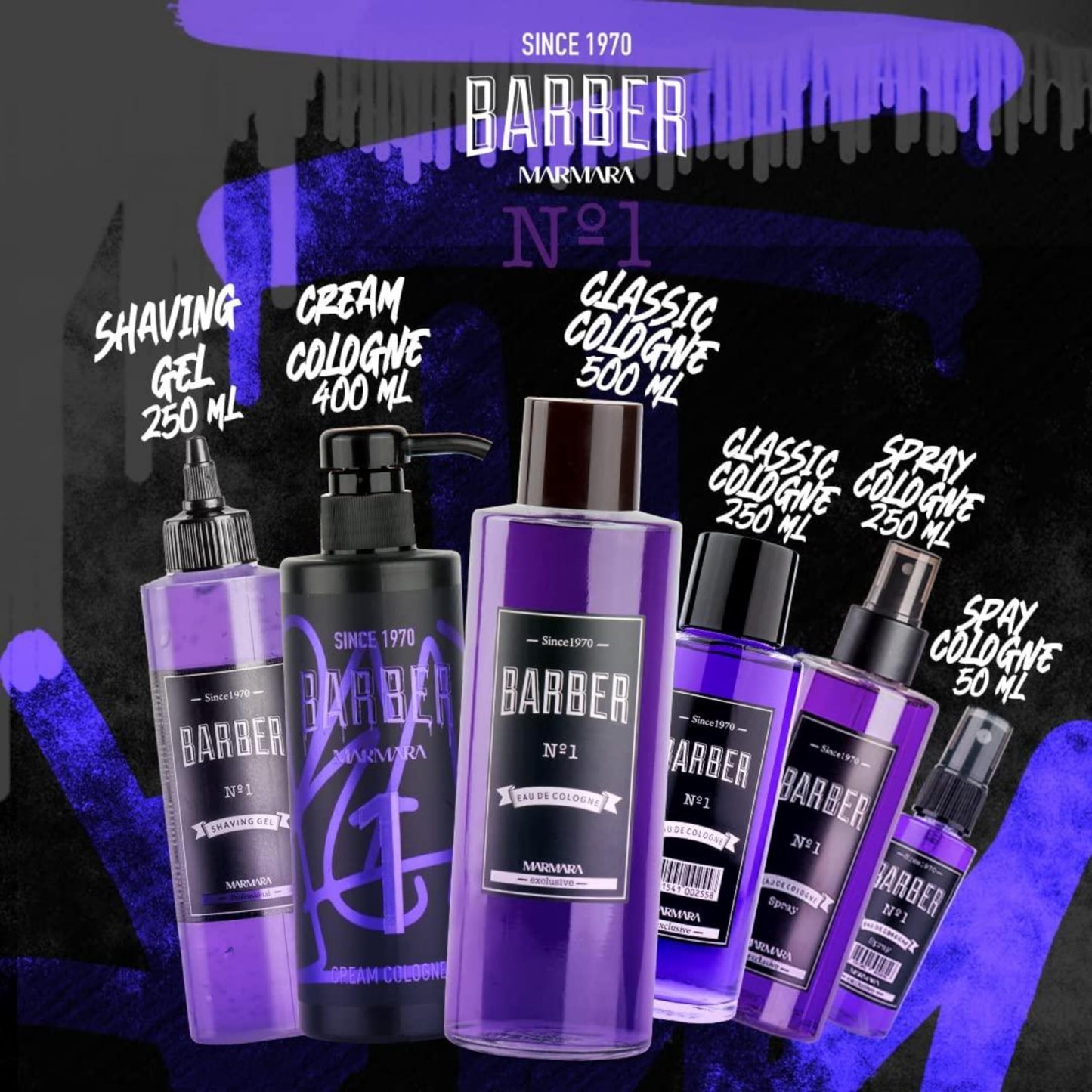 Marmara Barber Cologne - Best Choice of Modern Barbers and Traditional Shaving Fans Travel Size (50 ml, No1)
