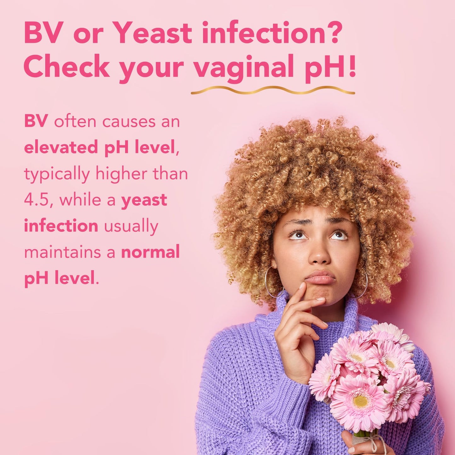 Easy@Home Vaginal pH Test -10 Strips | BV Test Kit at Home for Women | Yeast Infection Test + pH Balance for Women
