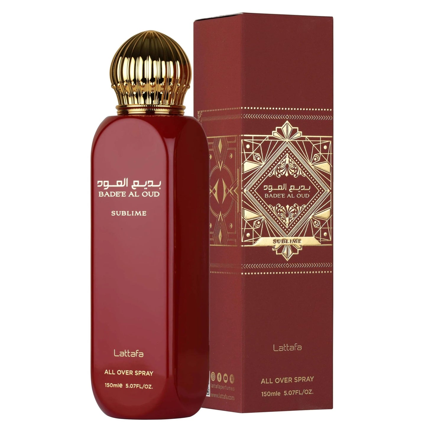 Lattafa Bade'e Al Oud Sublime – Fruity, Floral, Ambery, Oud – All Over Spray Long-Lasting Fragrance for Unisex, 5.07 Ounce / 150 ml