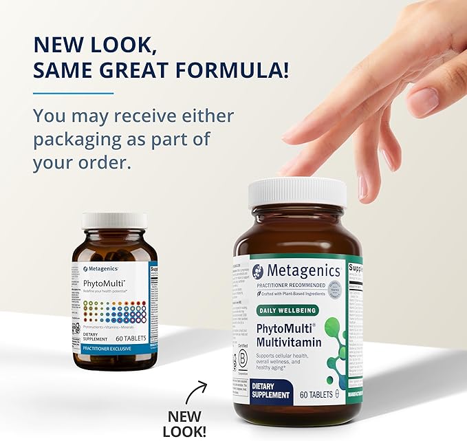 Metagenics PhytoMulti Without Iron - 60 Tablets, D3 5000-120 Softgels, and UltraFlora BiomePro - 30 Capsules