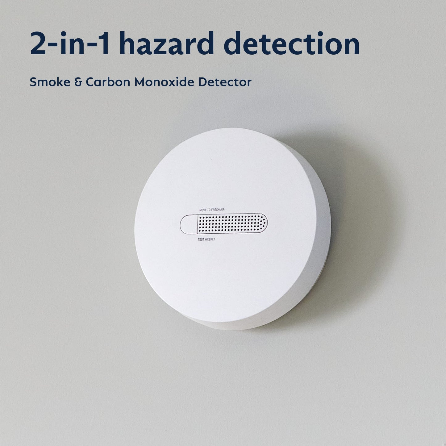 SimpliSafe Smoke & Carbon Monoxide Detector & Motion Sensor - Compatible with Gen 2 Home Security System,White