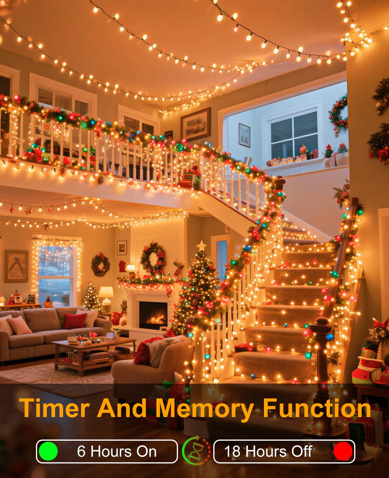 Xmasbokeh 157Ft 480 Led Christmas Lights Outdoor  Christmas Tree Lights Waterproof  8 Modes Plug In Fairy String Light For Indoor Party Xmas Tree Garden Patio Decorations  Warm White