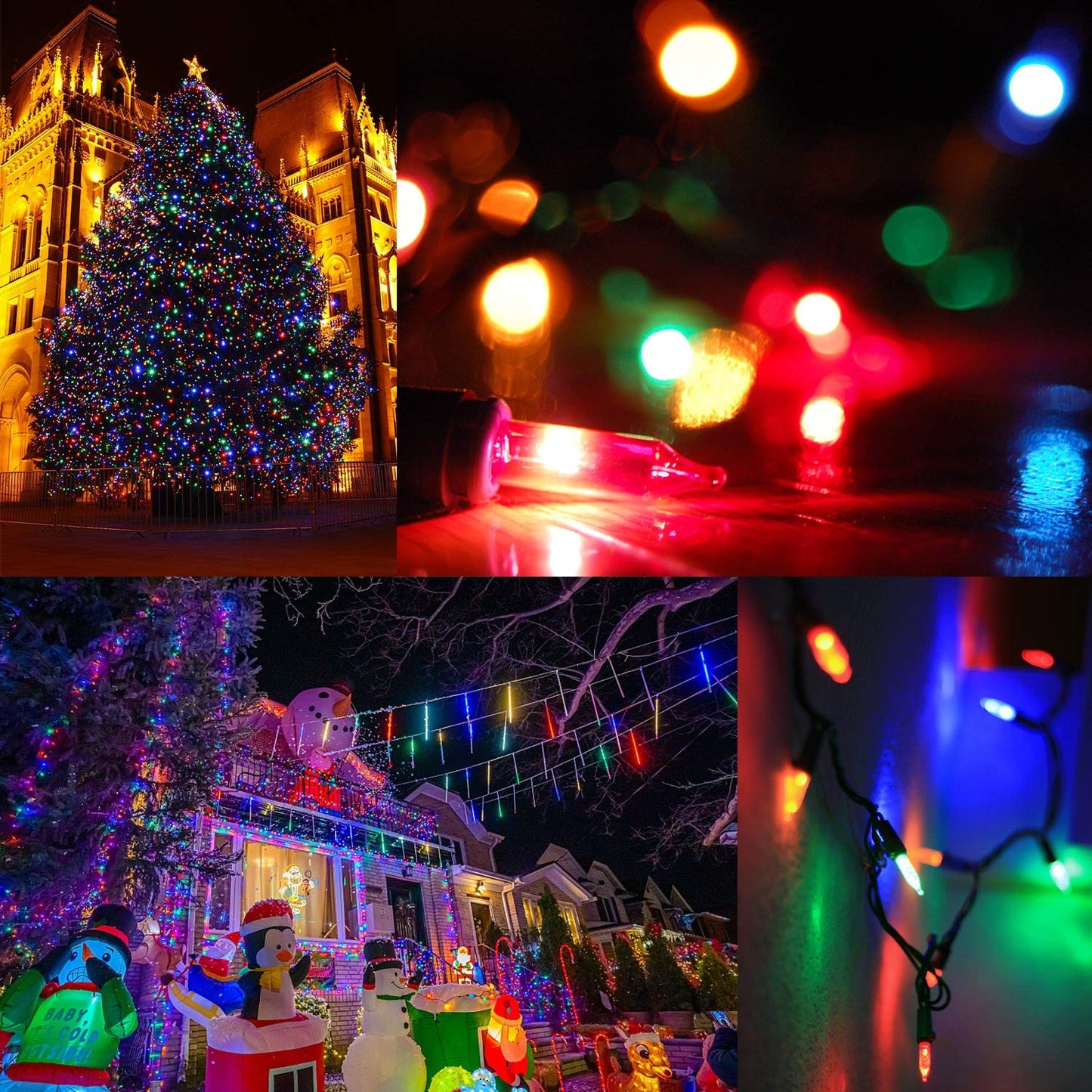 Twinkle Star Christmas Lights, 33FT 150 Multicolor Mini String Light, 120V UL Certified, Indoor/Outdoor, No Twinkle Function