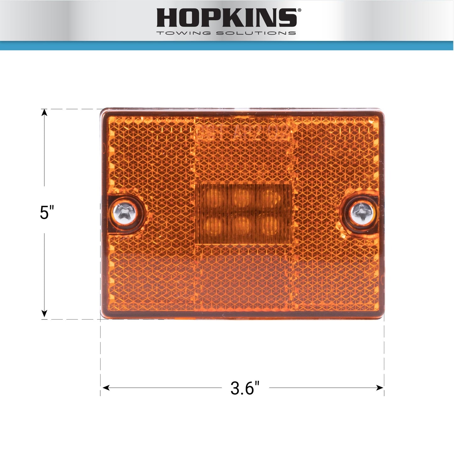Blazer International B423A Rectangular Amber Clearance/Side Marker Light, 1 Count, Durable Acrylonitrile Butadiene Styrene Material