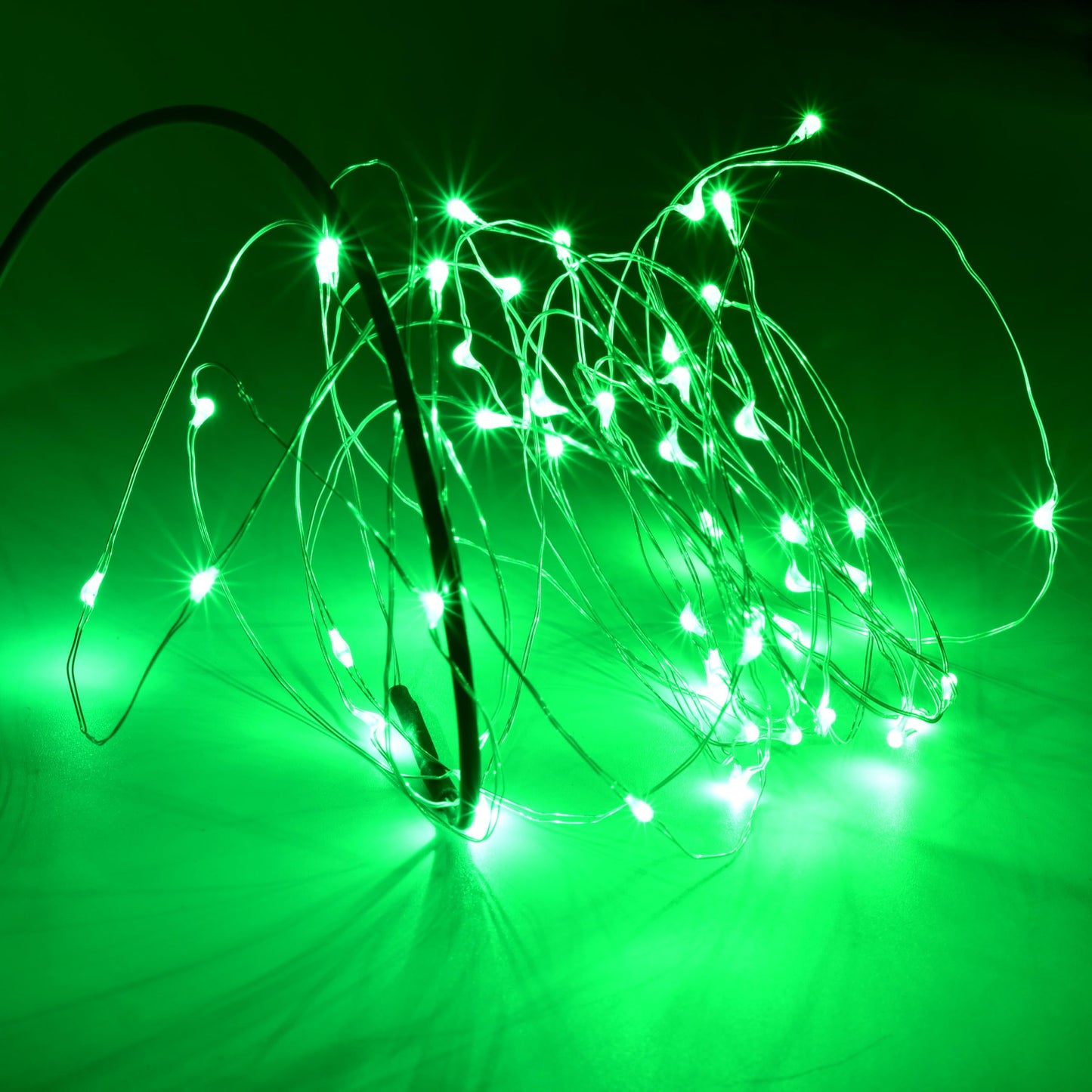 Karlling Usb Plug In Led Fairy Lights 5 Packs Of 50 Led Bulbs 16 Ft Silver Wire Waterproof Starry String Lights For Bedroom Patio Garden Party Wedding Commercial Lighting (Green)