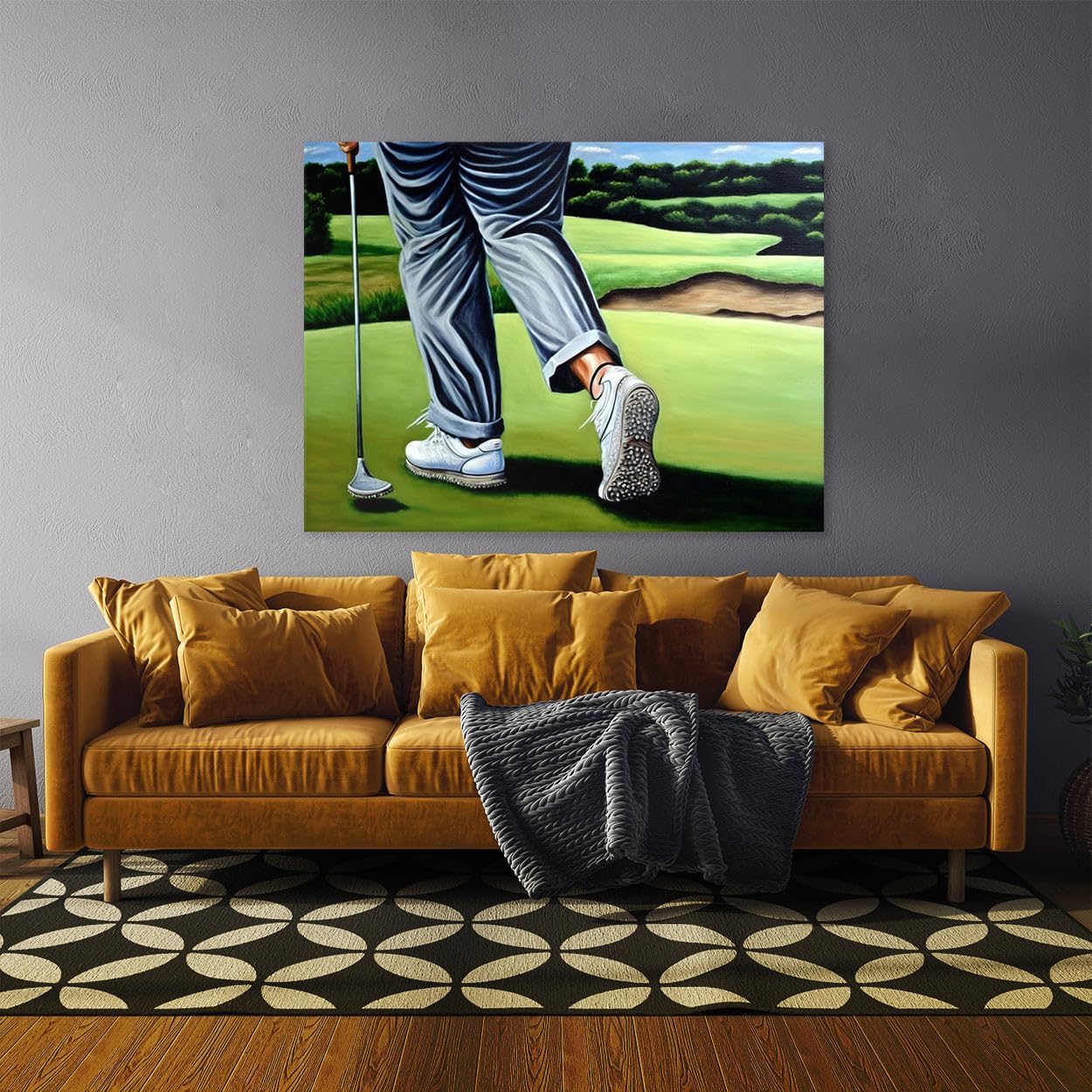 Sense Canvas Golf Scene 18 Canvas Art - Home Decor Wall Art Print Poster Painting Medium 24x18 / 0.75"