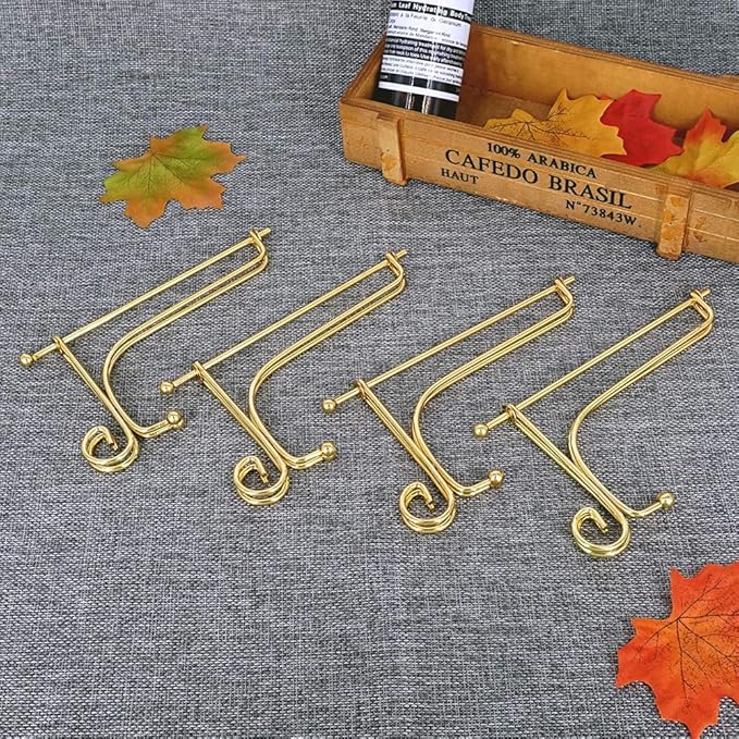 LIONWEI LIONWELI 6 Inch Gold Iron Plate Stand Holder Easel Display Stand for Plate?Picture?Photo and More,4 pcs.