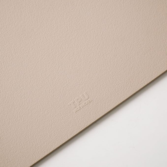TPU Flexible Cutting Board - Scratch Resistant & Knife Friendly, Non-Slip - BPA Free, Dishwasher Safe & Easy Clean - Made in Korea, Beige Large (1 Pack)