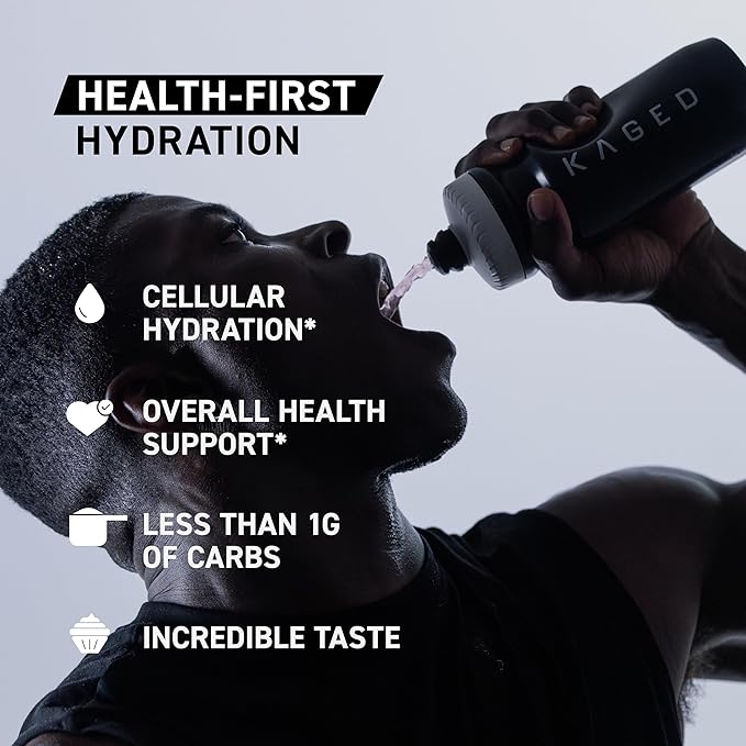 Kaged Electrolyte Hydration Powder Hydracharge Orange Mango Sports Drink for Men and Women Pre, Post, Intra Workout Supplement 60 Servings