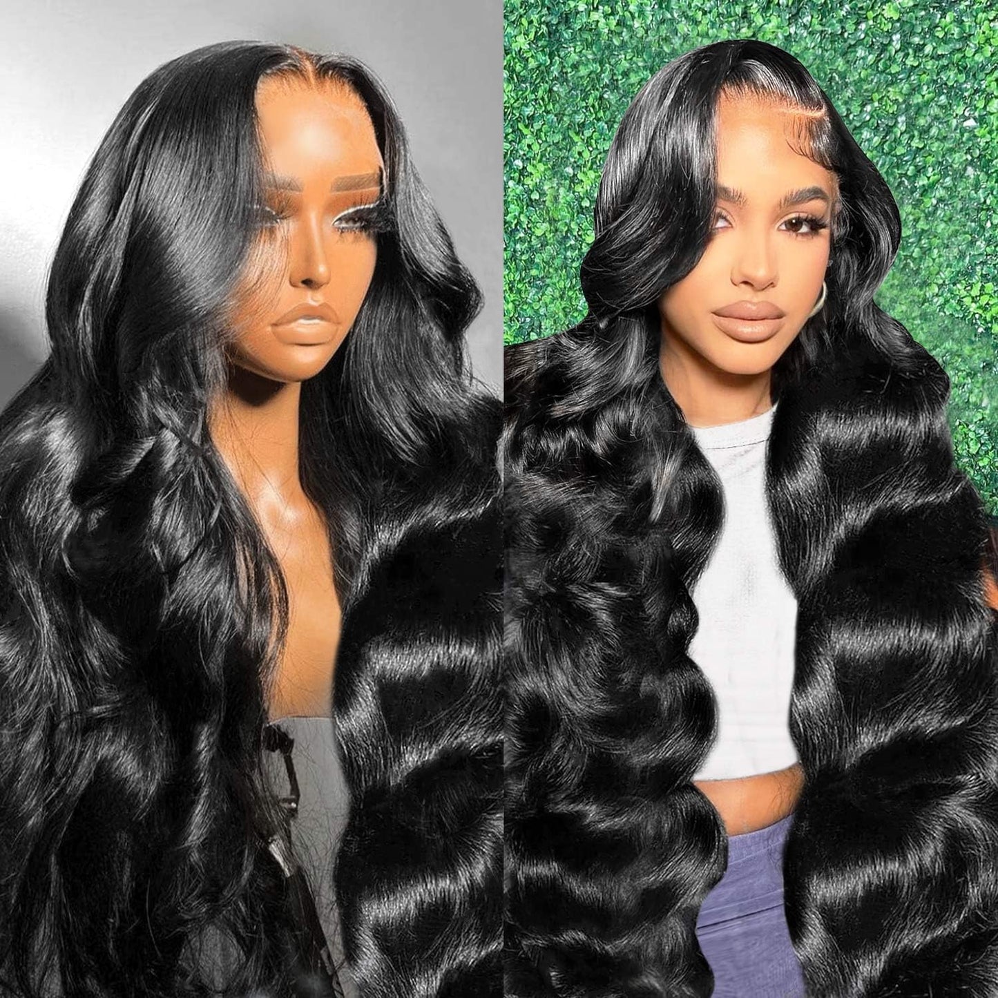 13x6 Lace Front Wigs Human Hair Pre Plucked 200% Density Body Wave HD Lace Front Wigs Human Hair Transparent Frontal Glueless Wi