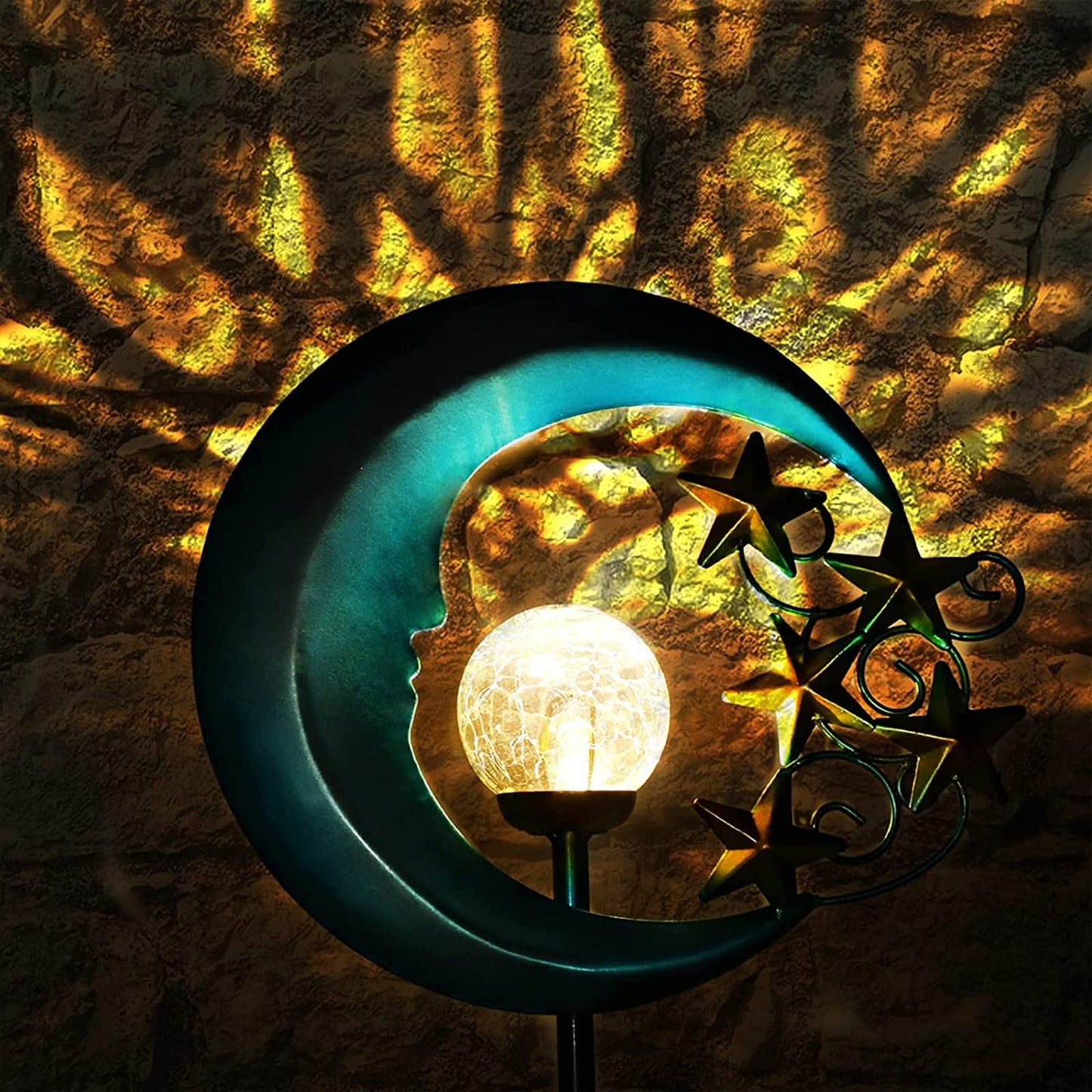 Eprosmin Solar Garden Lights - Waterproof  le Glass Globe Led Pathway Lighting For Yard, Lawn, Patio - Eprosmin-Moon