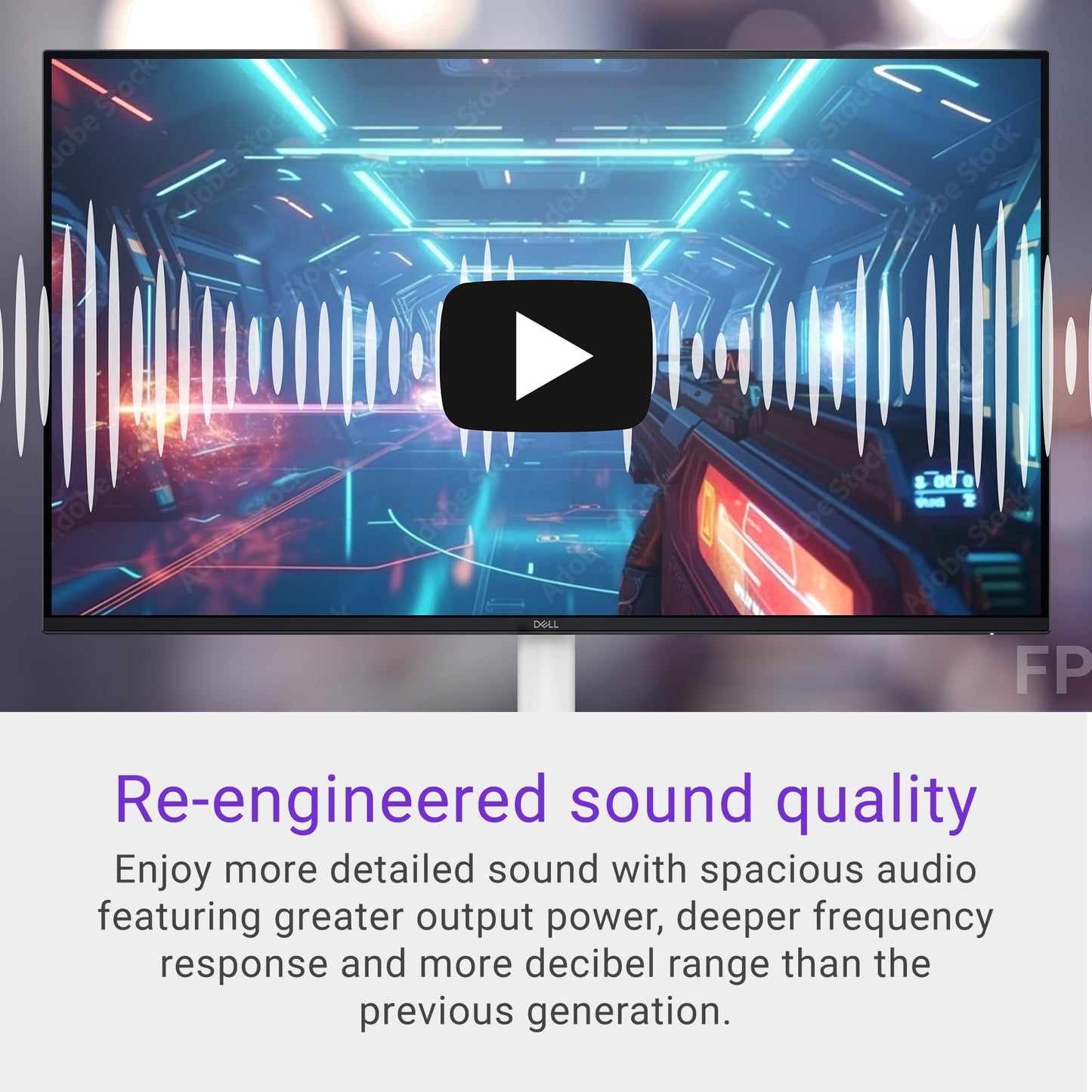 Dell S2725HS 27 Inch Monitor, FHD (1920x1080) Display, 100Hz Refresh Rate, 1500:1 Contrast Ratio, TÜV Rheinland Eye Comfort 4 Star, Integrated 2x5W Speaker, Height/Tilt/Swivel/Pivot- Ash White Color