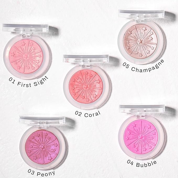 UCANBE Baked Blush for Cheek, Glow Blushing Palette - Seamless Silky Blendable Powder Blush Makeup Palette, Delivering Long Last Natural Ruddy Complexion, 05 Champagne
