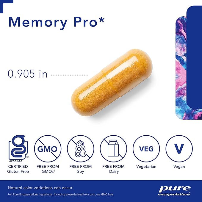 Pure Encapsulations Memory Pro | Comprehensive Memory Support Formula | 90 Capsules