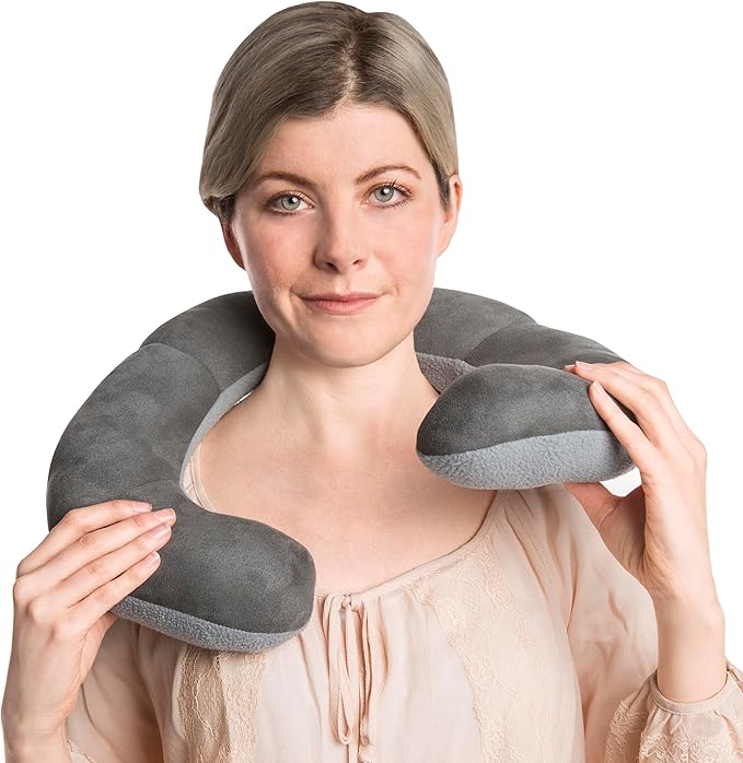 Travelon Deluxe Wrap N' Rest Pillow, Dark Gray/Light Gray, One Size