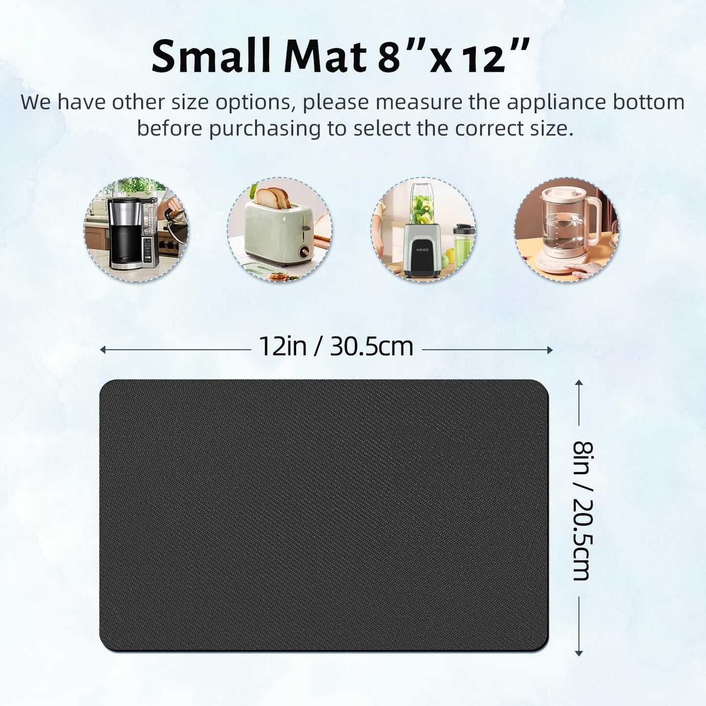 Lopnur 12X8 Small Appliance Slider, Appliance Sliders For Kitchen Appliances, 360 Rotating Sliding Tray For Coffee Maker, Heat R