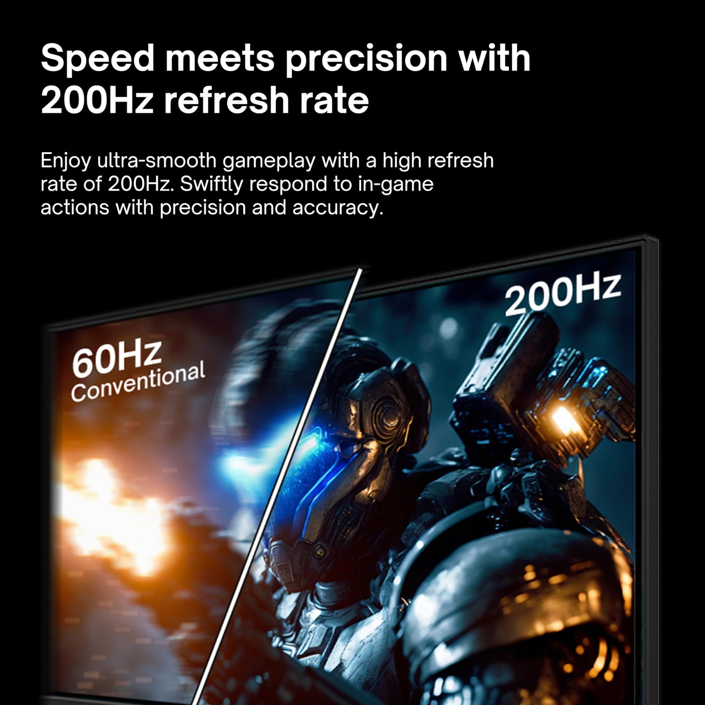 Pixio PX248 Wave 24 inch 200Hz Refresh Rate FHD 1080p Resolution Fast IPS Panel 1ms GTG Response Time Gaming Monitor with Adaptive Sync