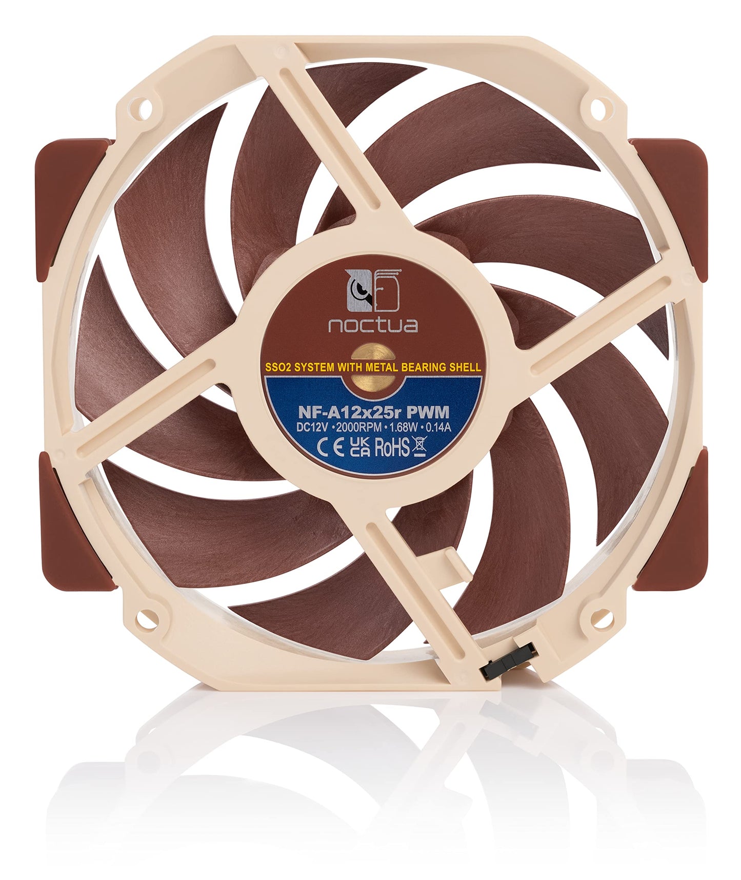 Noctua Nf-A12X25R Pwm, Round-Frame 120Mm Fan, 4-Pin (Brown)