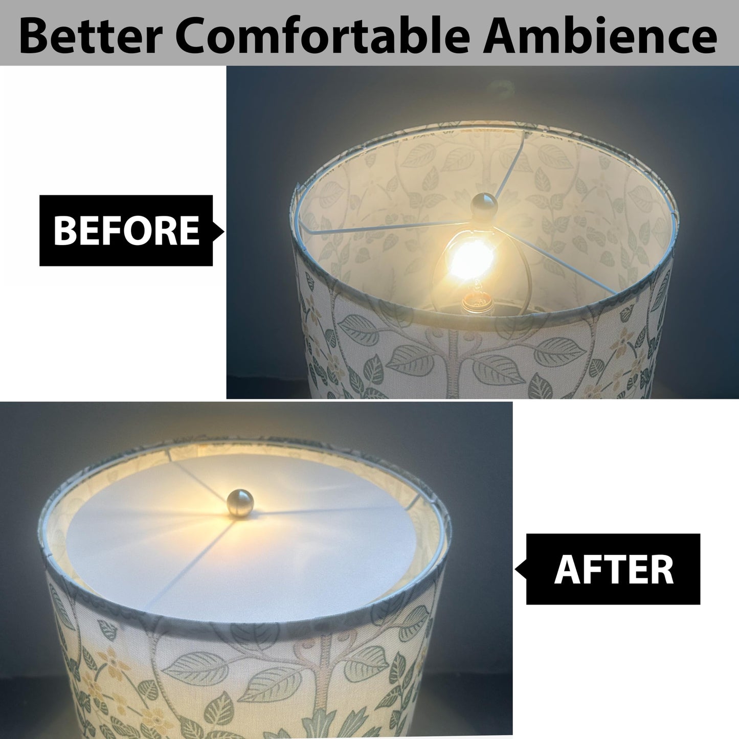 Go&So (1 Pcs) Lamp Shade Diffuser 10.5/267 Mm Frosted White Acrylic Drum Lampshade Diffuser - Fits 11.5-14 Openings Round Lamp Shades For Pendant Light And Table Lamps Soft Lighting